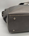 The Real Mccoy Gray Pebbled Leather Tote Bag