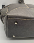 The Real Mccoy Gray Pebbled Leather Tote Bag