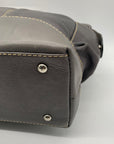 The Real Mccoy Gray Pebbled Leather Tote Bag