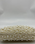 I.N.C. International Concepts Ivory Satin All Over Pearl Clutch