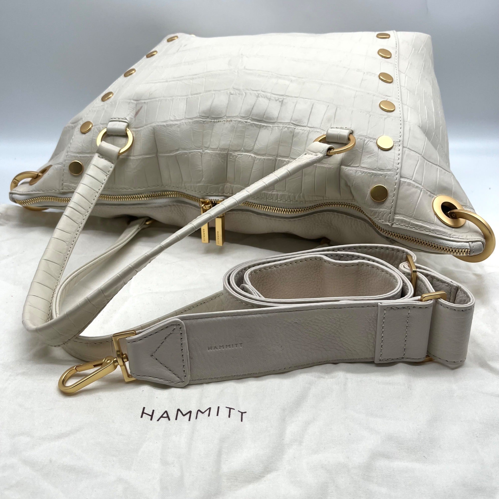 Hammitt Daniel Calla Lily Croc Embossed Leather Tote Bag