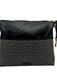 Fossil Black Fiona Striped Crossbody Bag