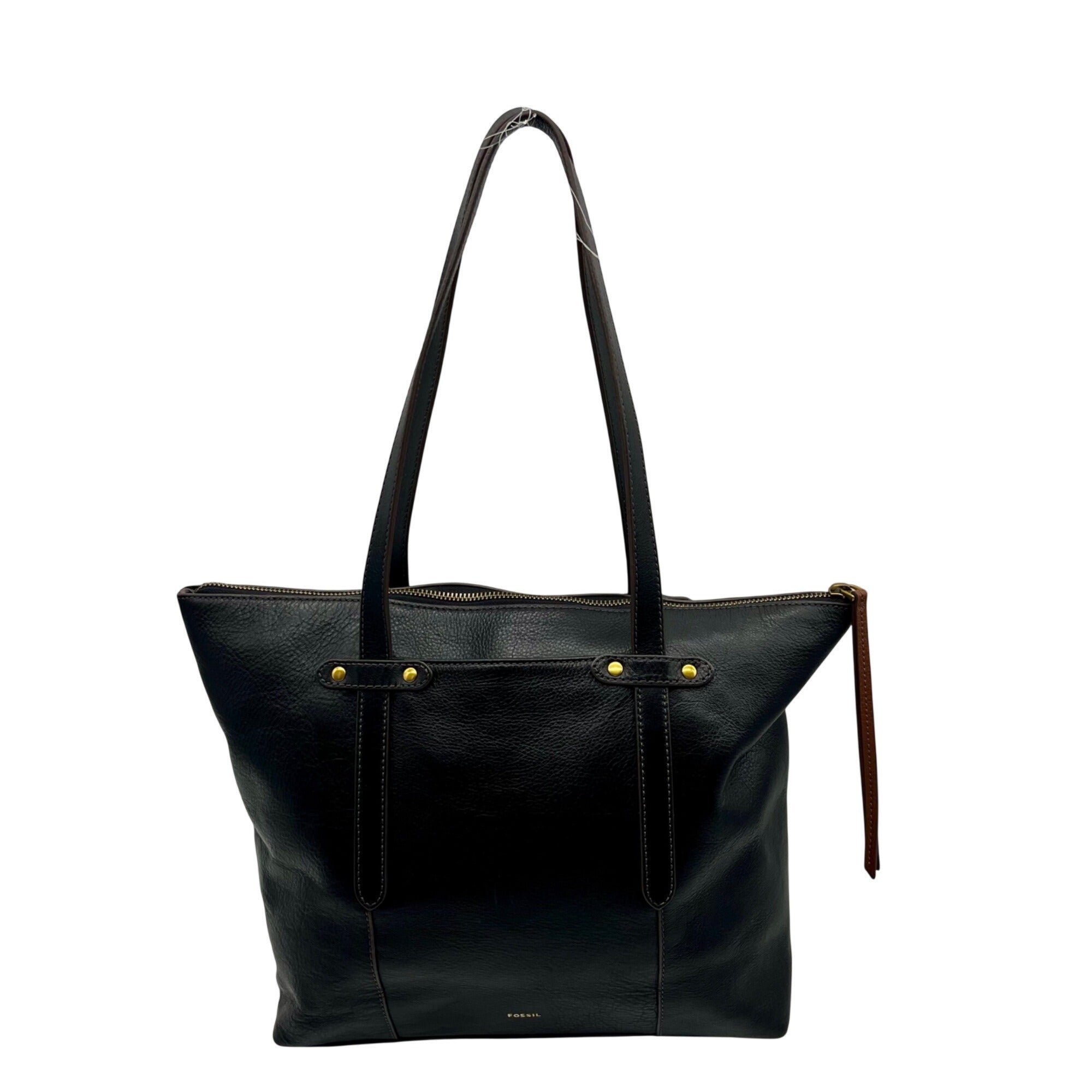 Fossil Black Pebbled Leather Shoulder Bag