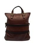 Fossil Brown Explorer Foldover Crossbody Bag 