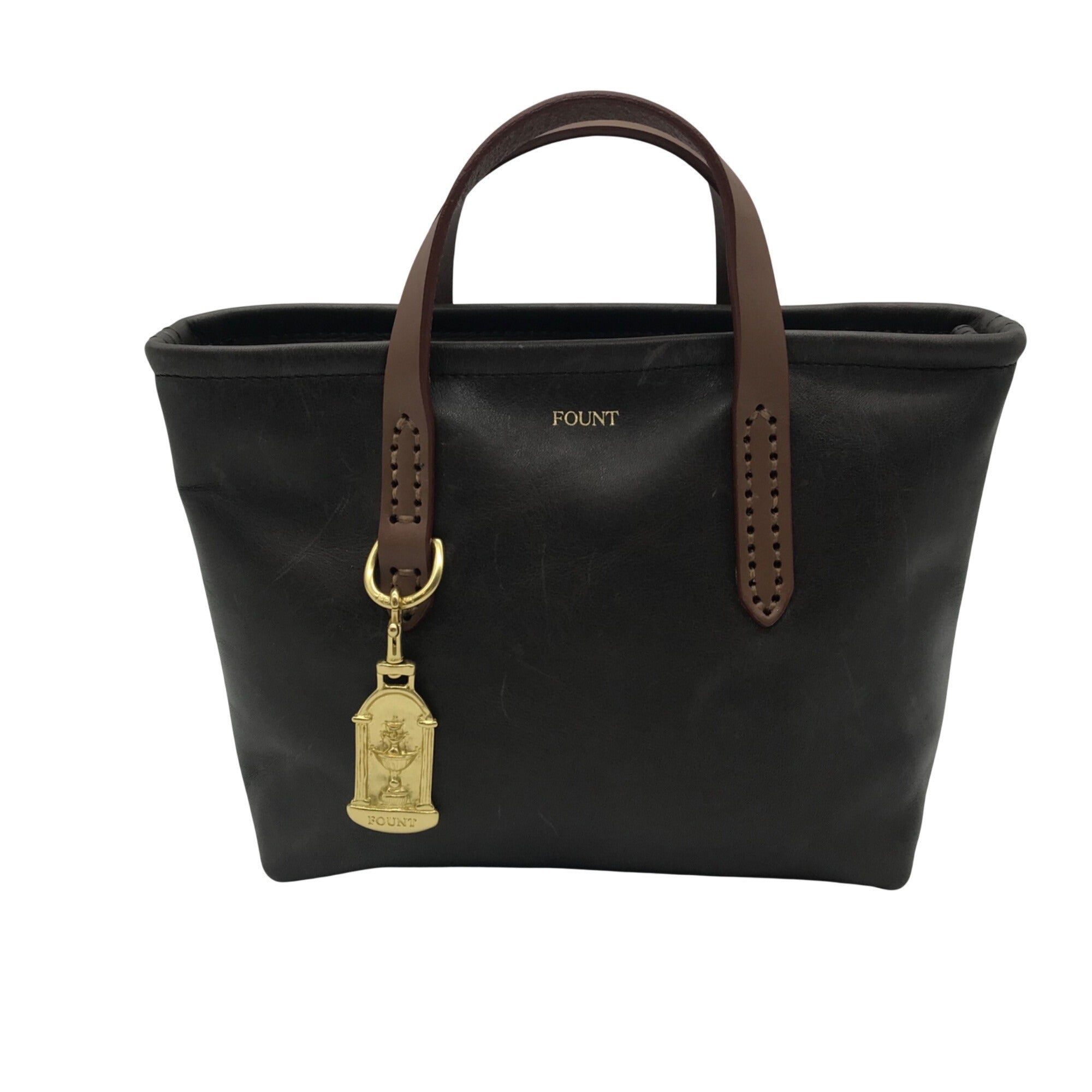 Fount Brown Leather Tote Bag