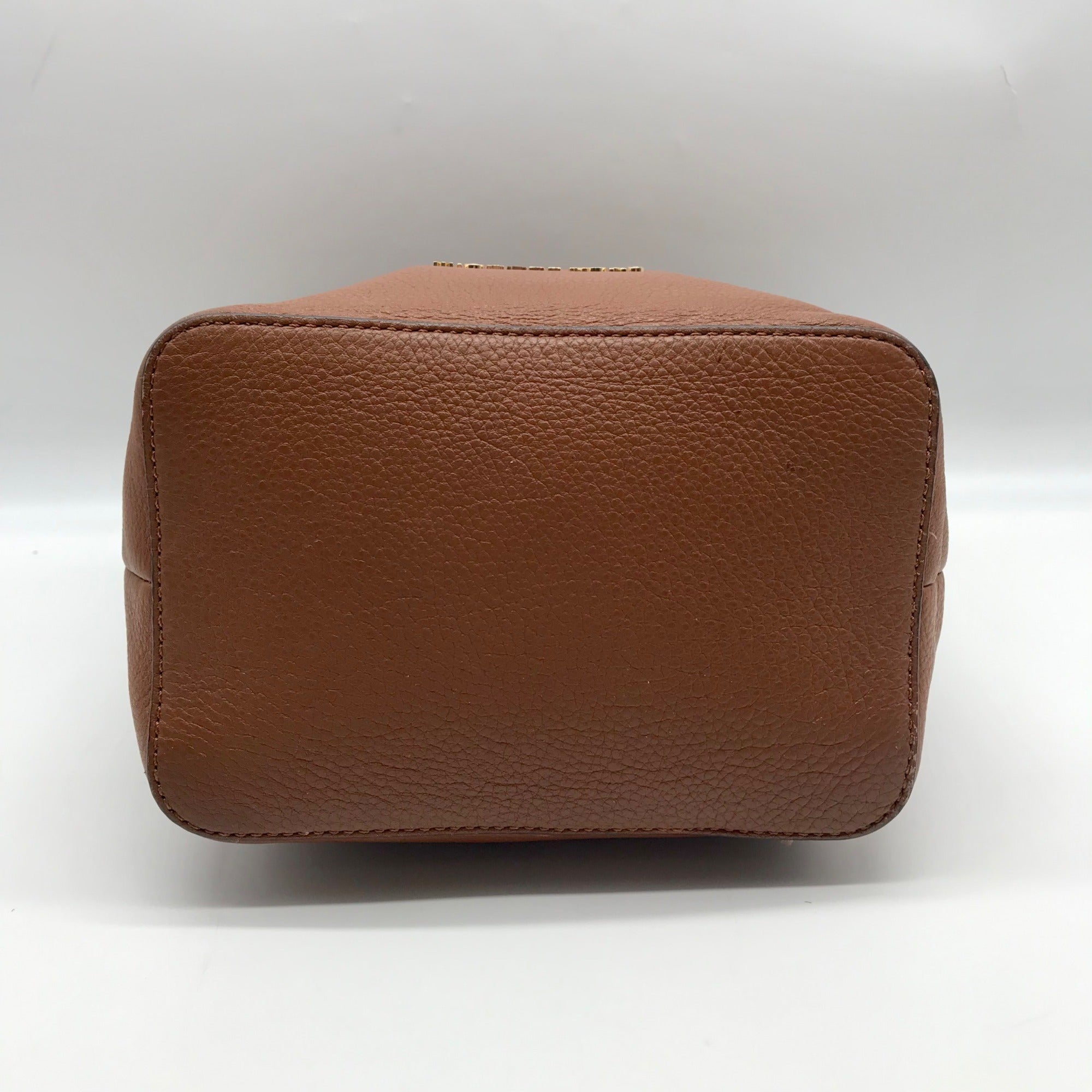 Michael Kors Brown Leather Lupita Crossbody Messenger Bag