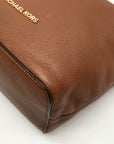 Michael Kors Brown Leather Lupita Crossbody Messenger Bag