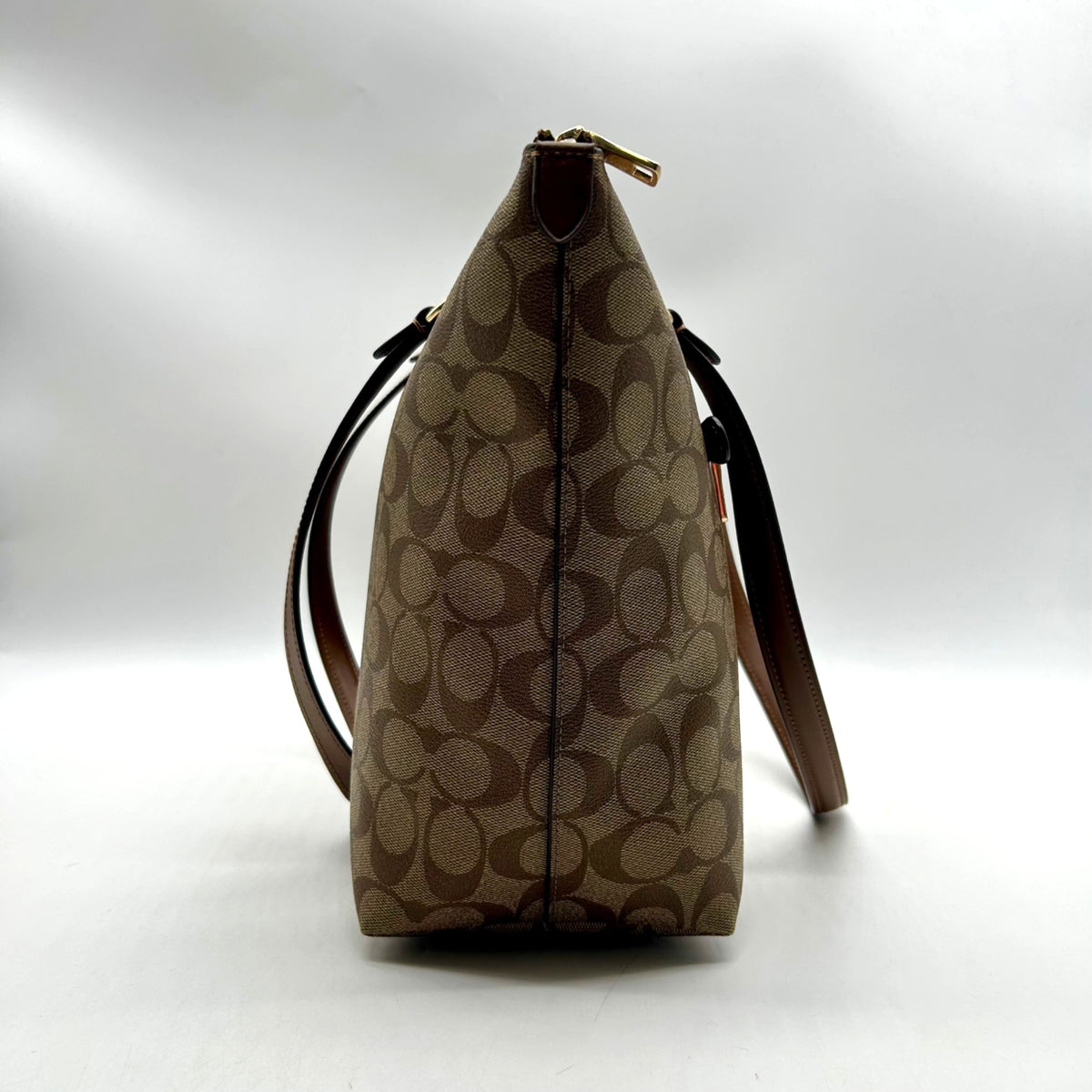 Coach Brown Leather Gallery Tote Bag F79609