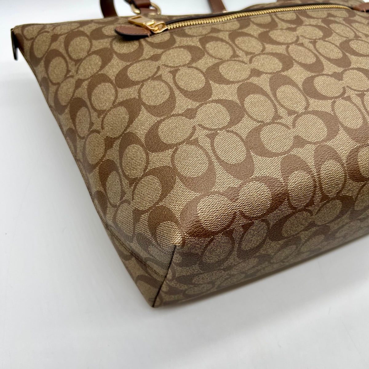Coach Brown Leather Gallery Tote Bag F79609