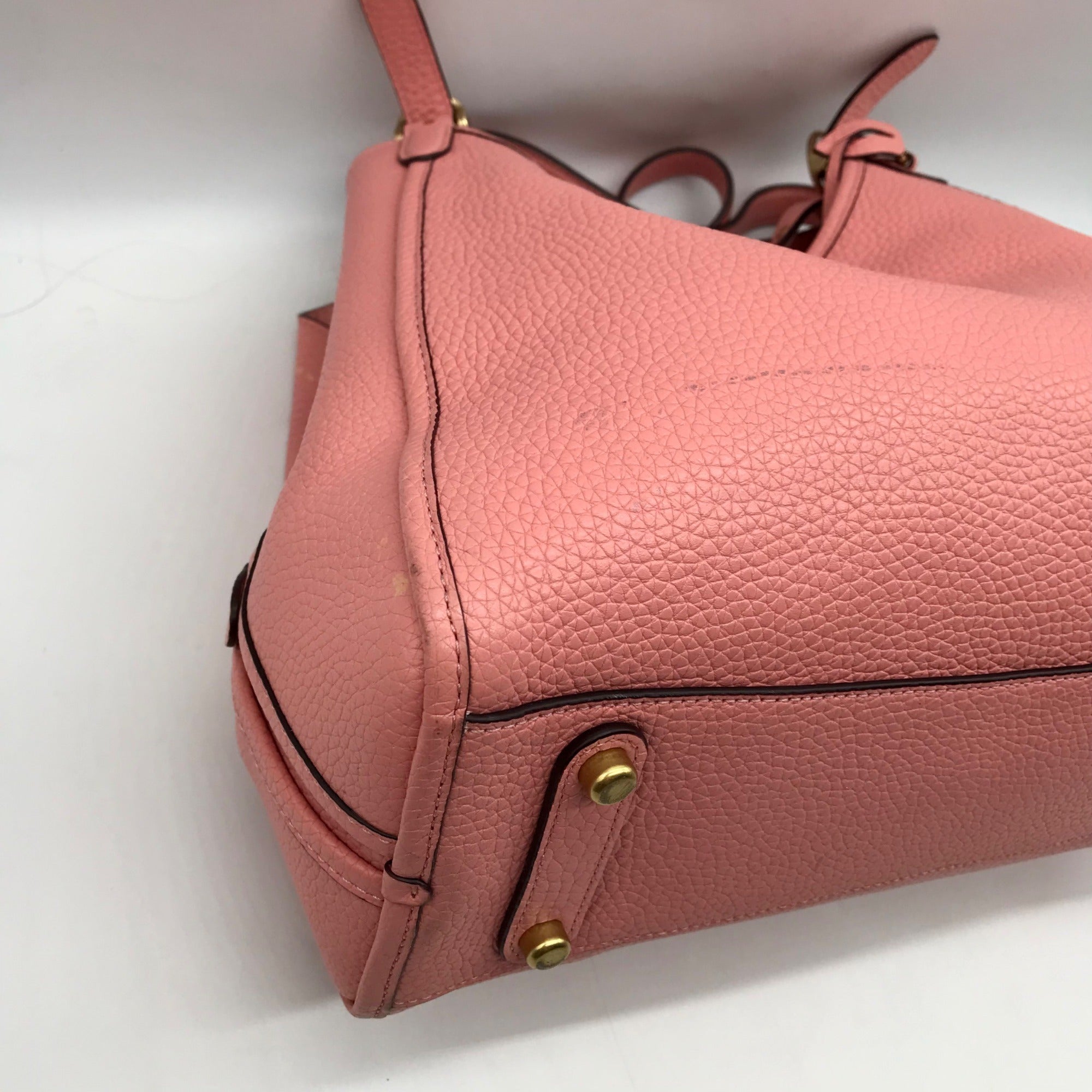 Coach Rose Pebbled Leather Bolsa Lori Shoulder Bag C4824