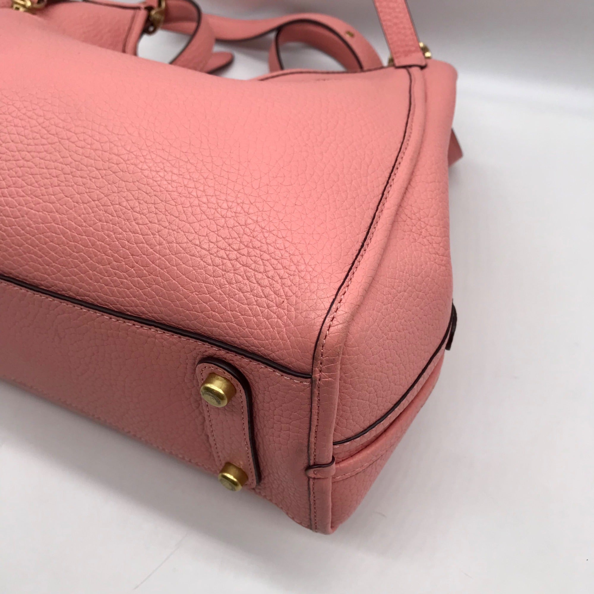 Coach Rose Pebbled Leather Bolsa Lori Shoulder Bag C4824