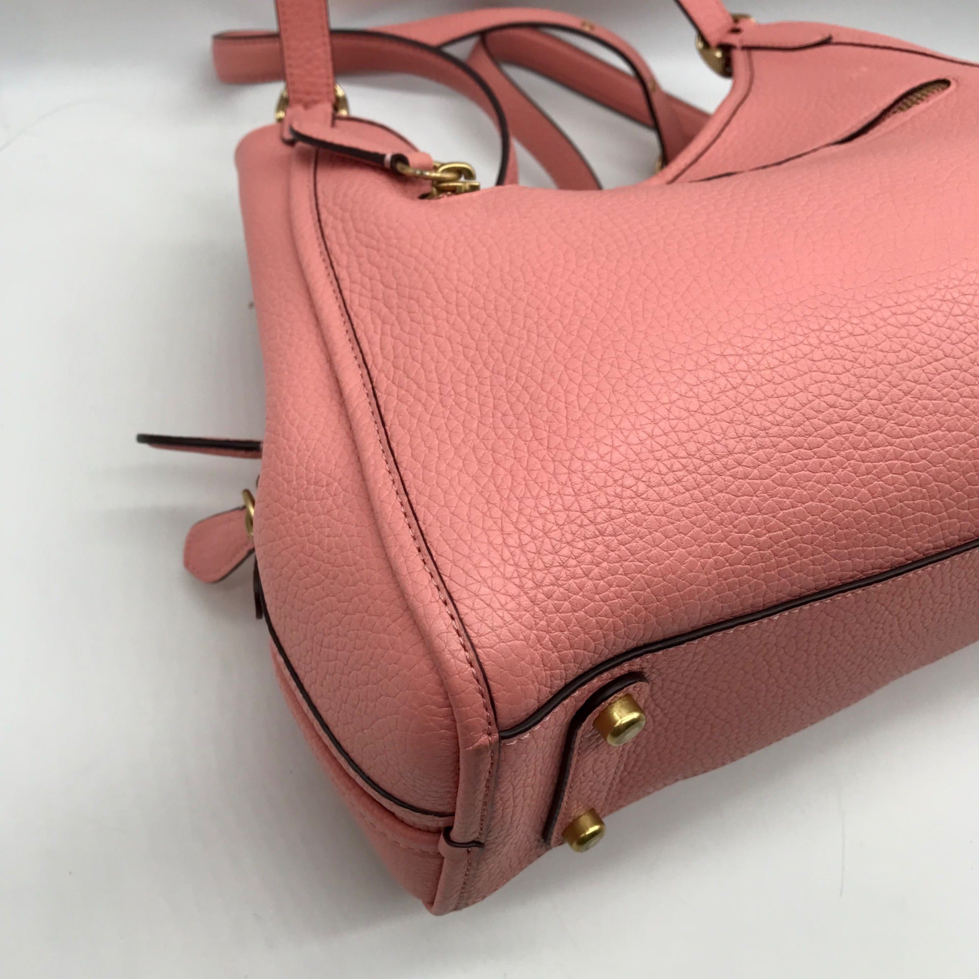 Coach Rose Pebbled Leather Bolsa Lori Shoulder Bag C4824