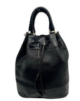 Furla Black Croc-Embossed Leather Tote Bag