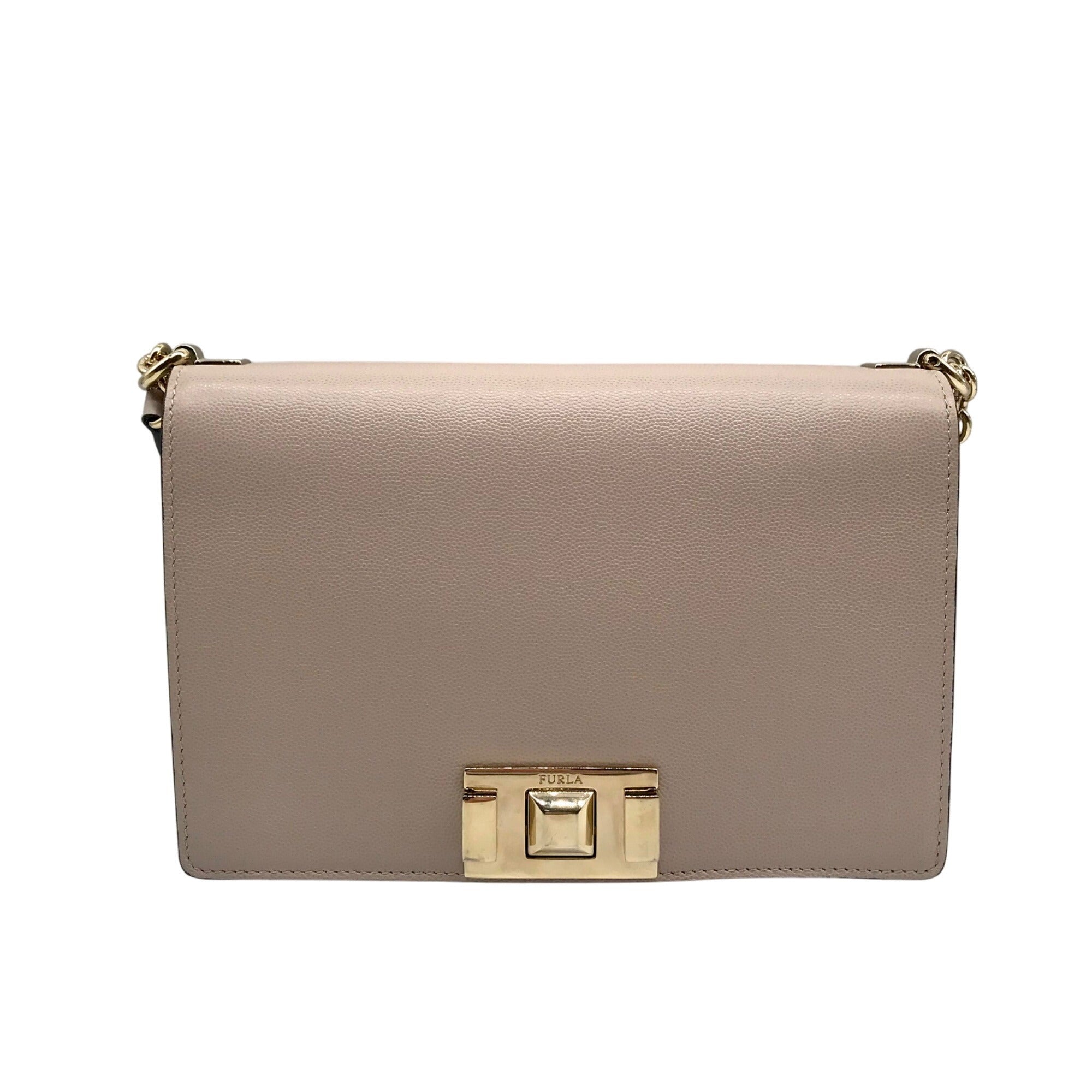 Furla Blush Leather Mimi Crossbody 