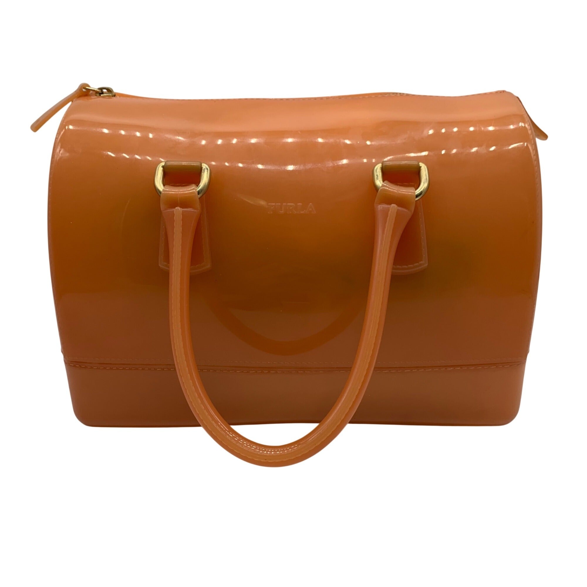 Furla PVC Bright Orange Candy Bag