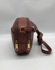 Fossil Brown Leather Maisie Camera Crossbody Bag