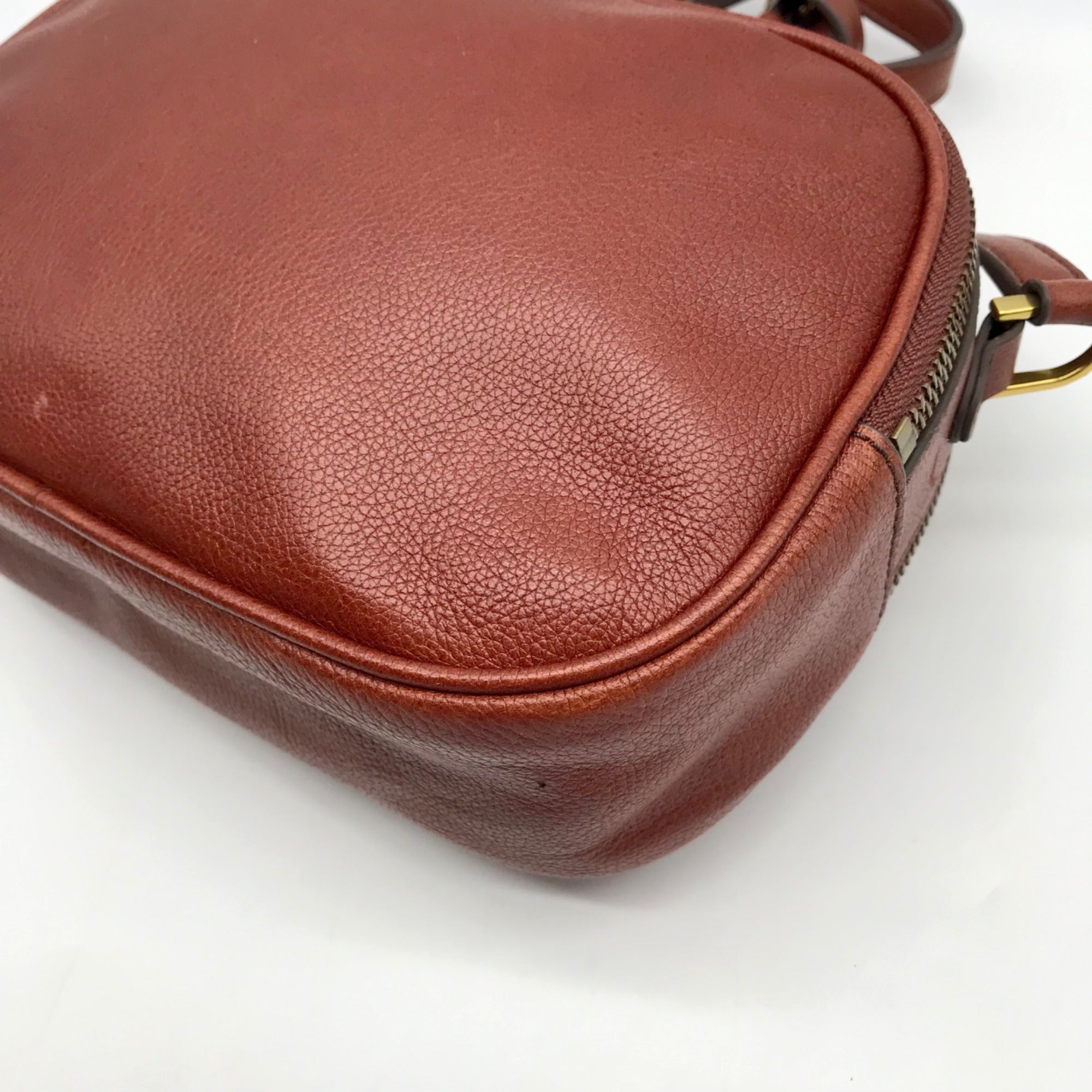 Fossil Brown Leather Maisie Camera Crossbody Bag
