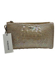Brahmin Tiramisu Leather & Polyester Daisy Elegant Structured Clutch
