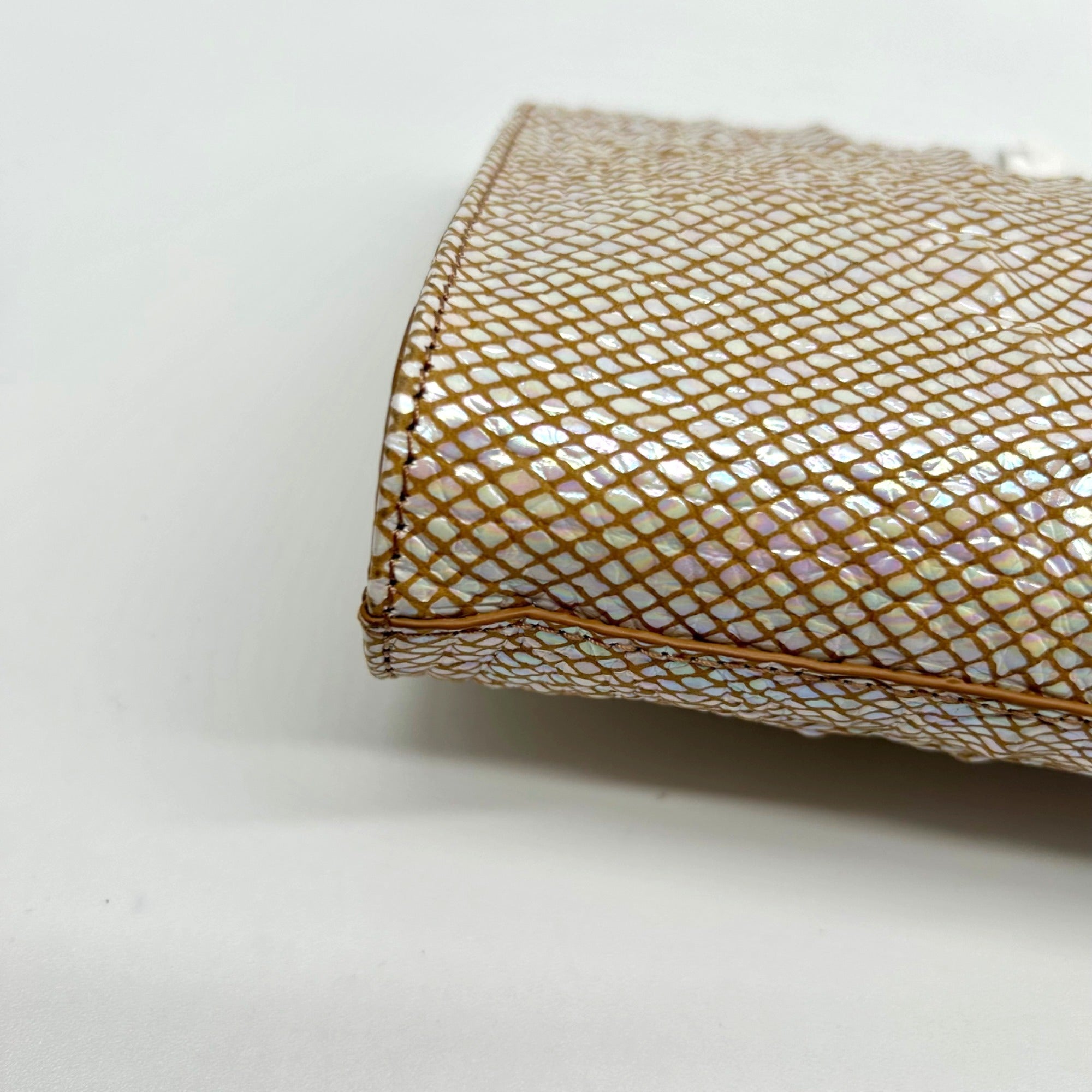 Brahmin Tiramisu Leather &amp; Polyester Daisy Elegant Structured Clutch