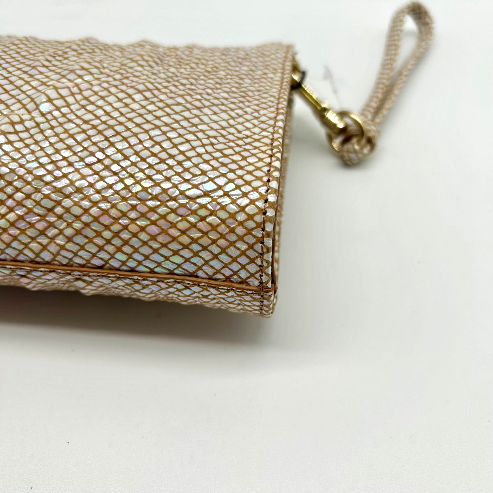 Brahmin Tiramisu Leather &amp; Polyester Daisy Elegant Structured Clutch