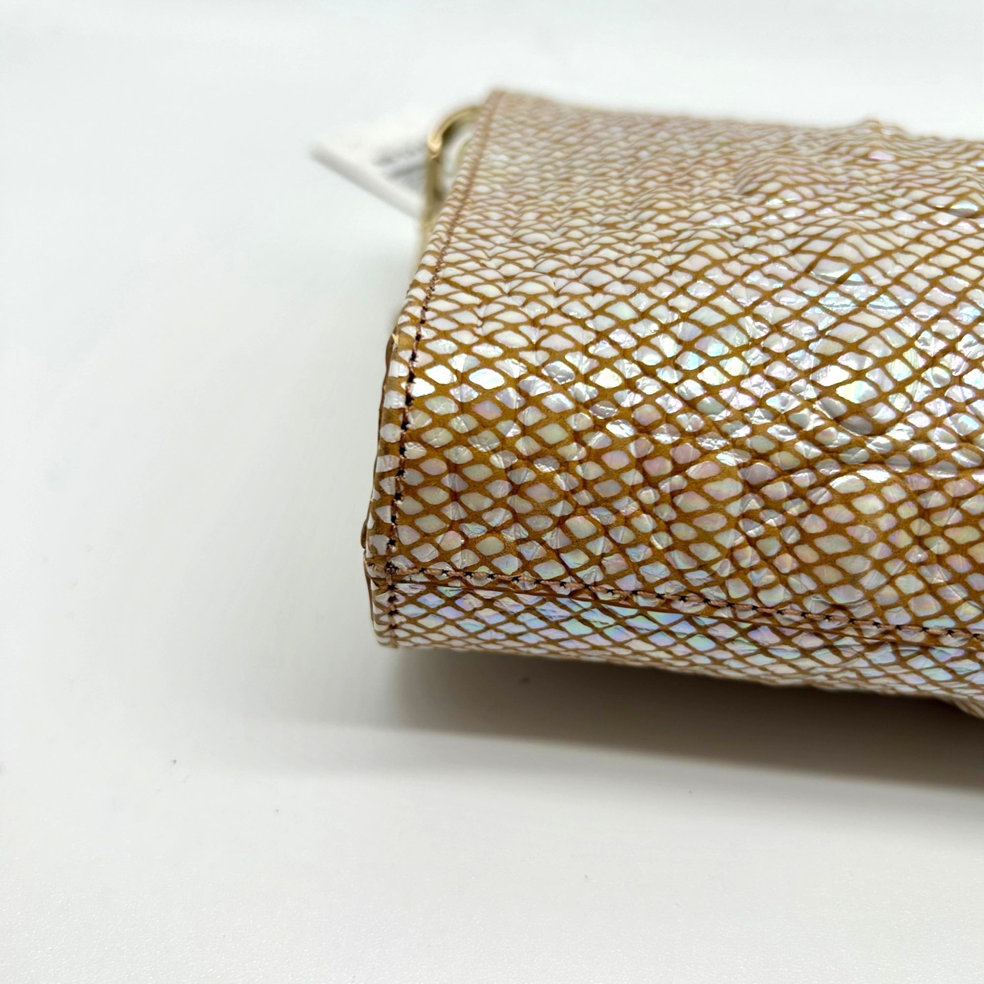Brahmin Tiramisu Leather &amp; Polyester Daisy Elegant Structured Clutch
