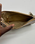 Brahmin Tiramisu Leather & Polyester Daisy Elegant Structured Clutch