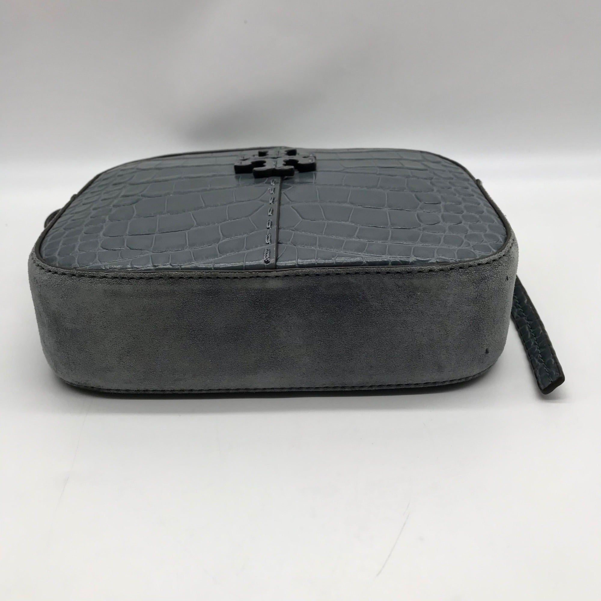 Tory Burch Bluestone Leather Mcgraw Embossed Camera Bag