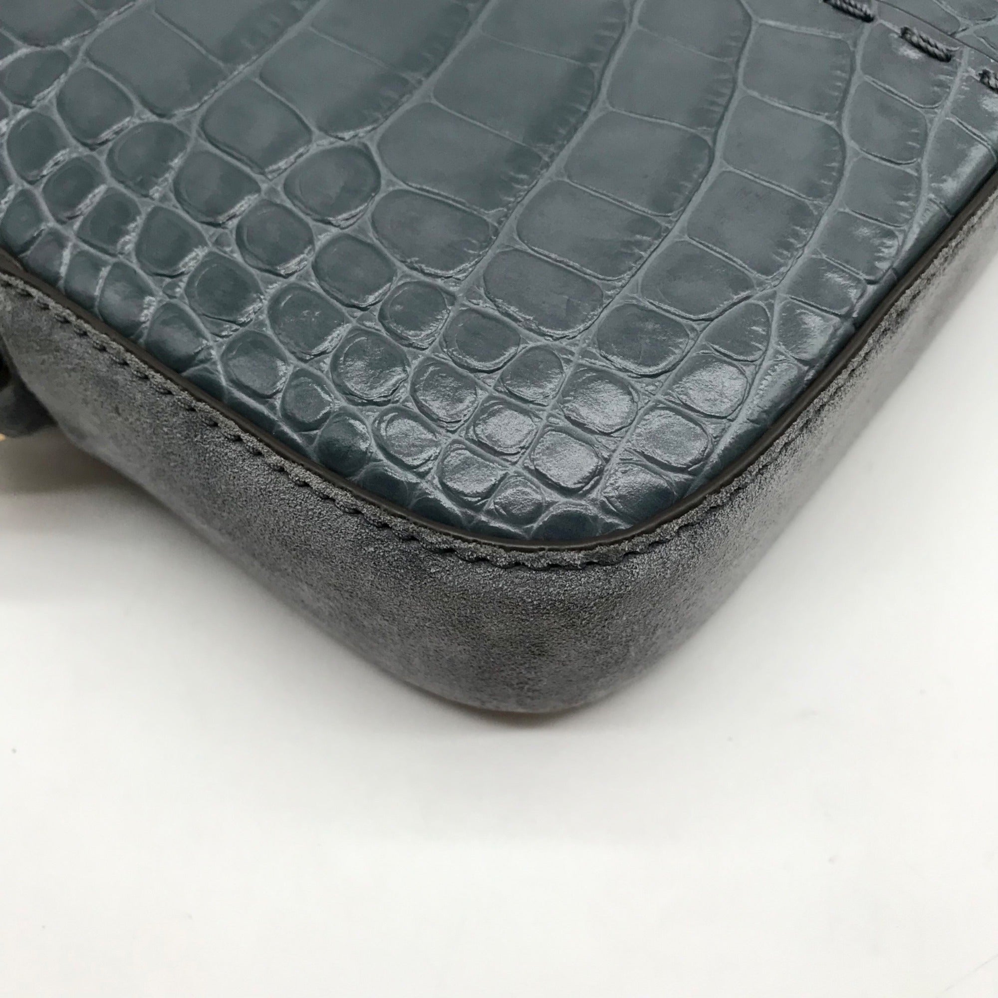 Tory Burch Bluestone Leather Mcgraw Embossed Camera Bag
