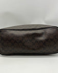 Coach Brown Signature Canvas Drawstring Carryall Shoulder Bag