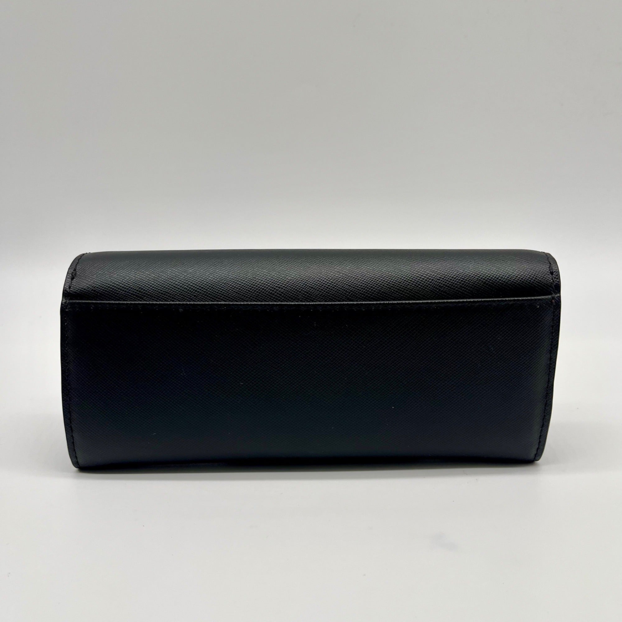 Coach Black Leather Slim Envelope Flap Long Wallet