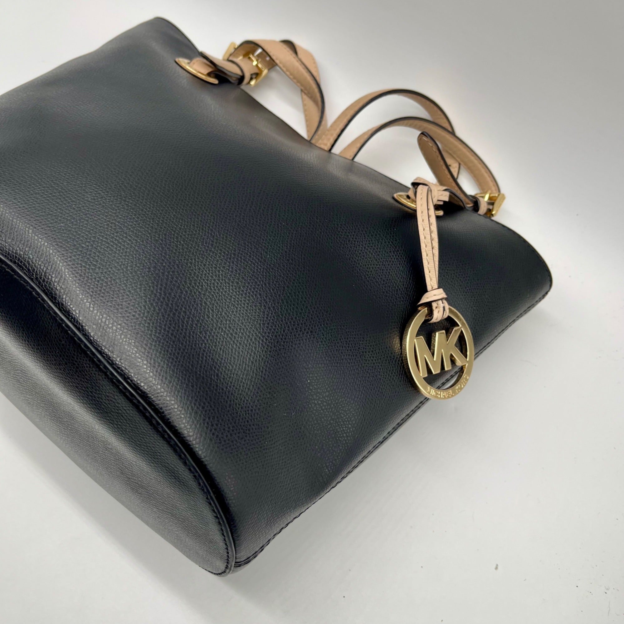 Michael Kors Black Leather Tote Bag