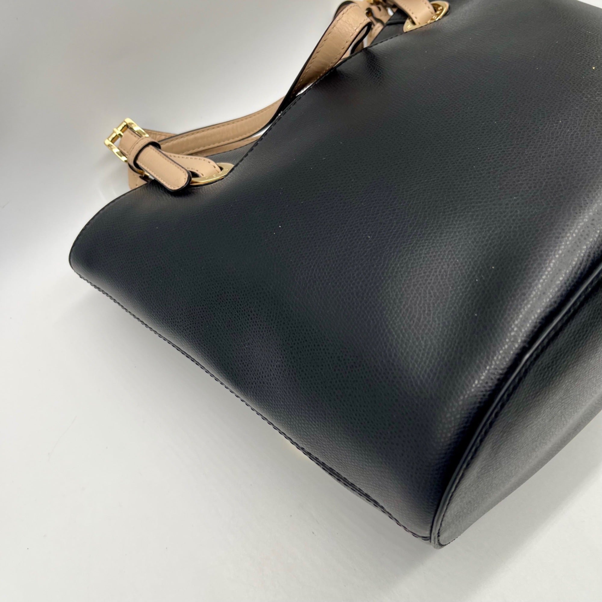 Michael Kors Black Leather Tote Bag
