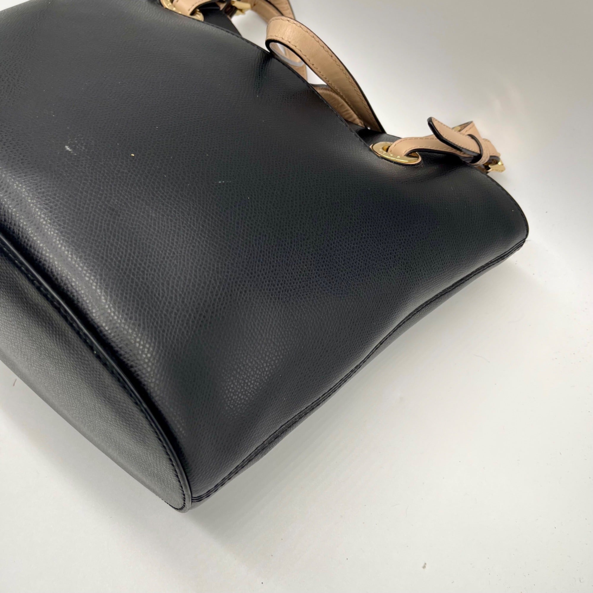 Michael Kors Black Leather Tote Bag