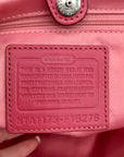 Coach Tan Signature Canvas Bleecker Floral Applique Tote