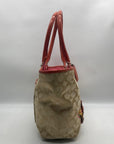 Coach Tan Signature Canvas Bleecker Floral Applique Tote