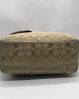 Coach Tan Signature Canvas Bleecker Floral Applique Tote