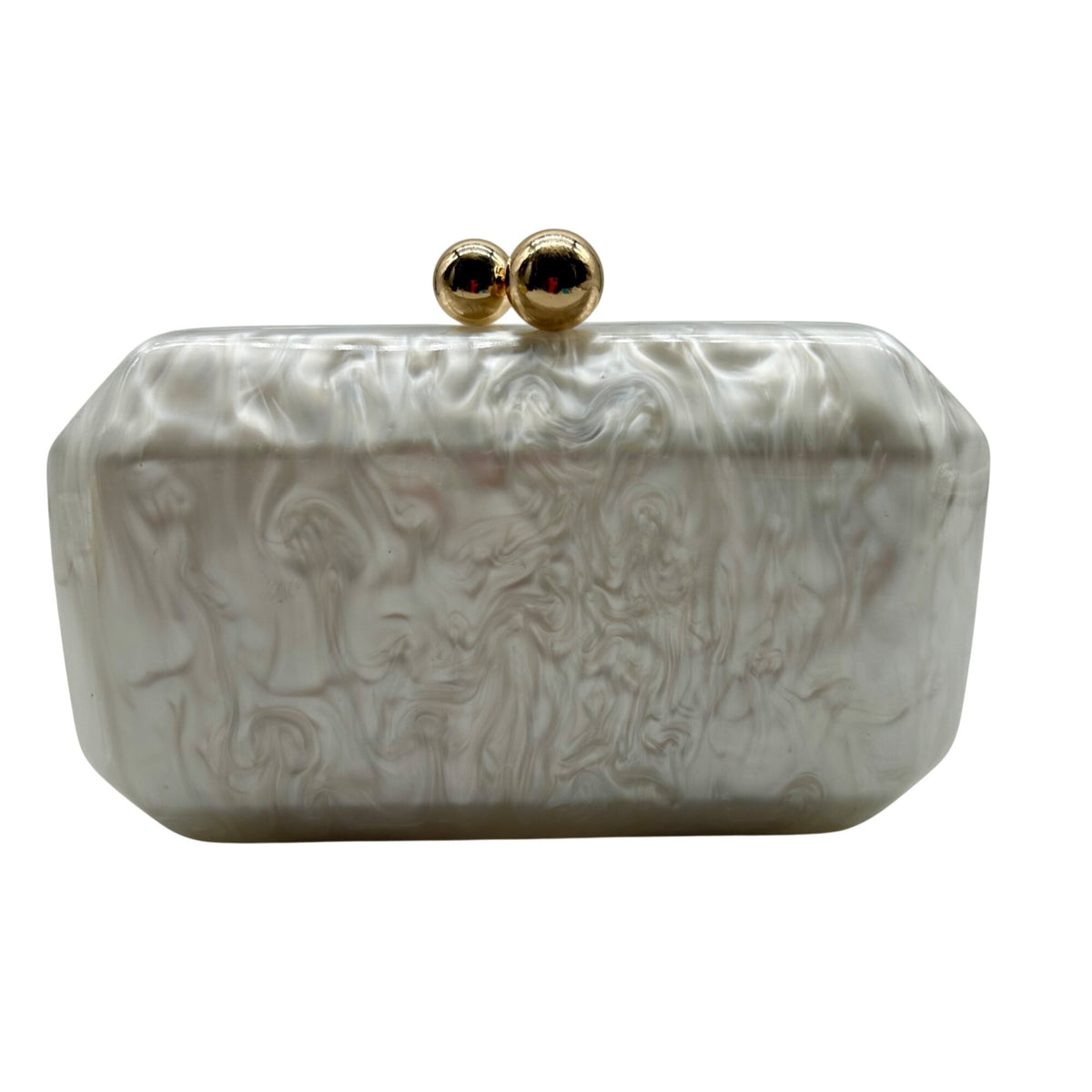 I.N.C. Pearl Acrylic Box Clutch Bag
