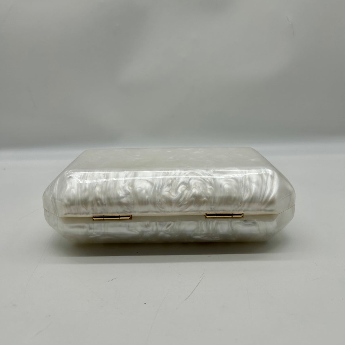 I.N.C. Pearl Acrylic Box Clutch Bag