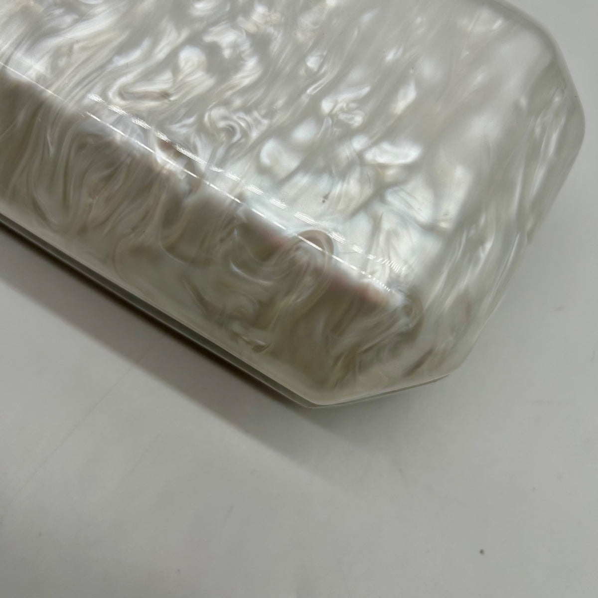 I.N.C. Pearl Acrylic Box Clutch Bag