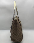 Coach Khaki and Gold Coated Canvas Peyton Pocket Large Tote Bag