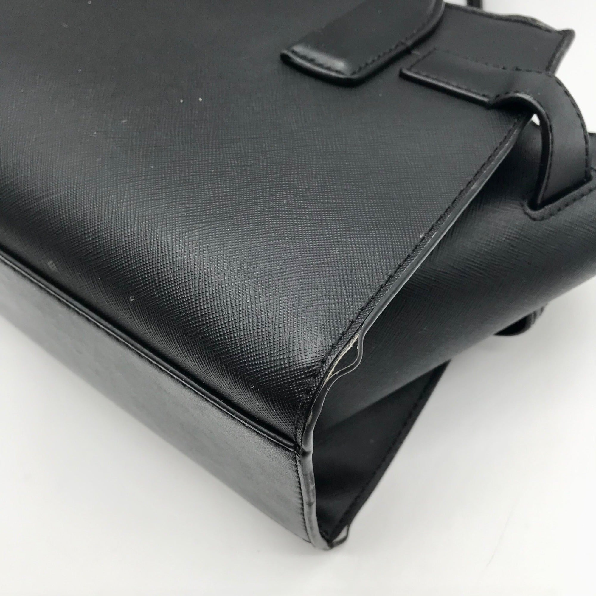 Michael Kors Black Saffiano Leather Carmen Convertible Satchel With Matching Wallet