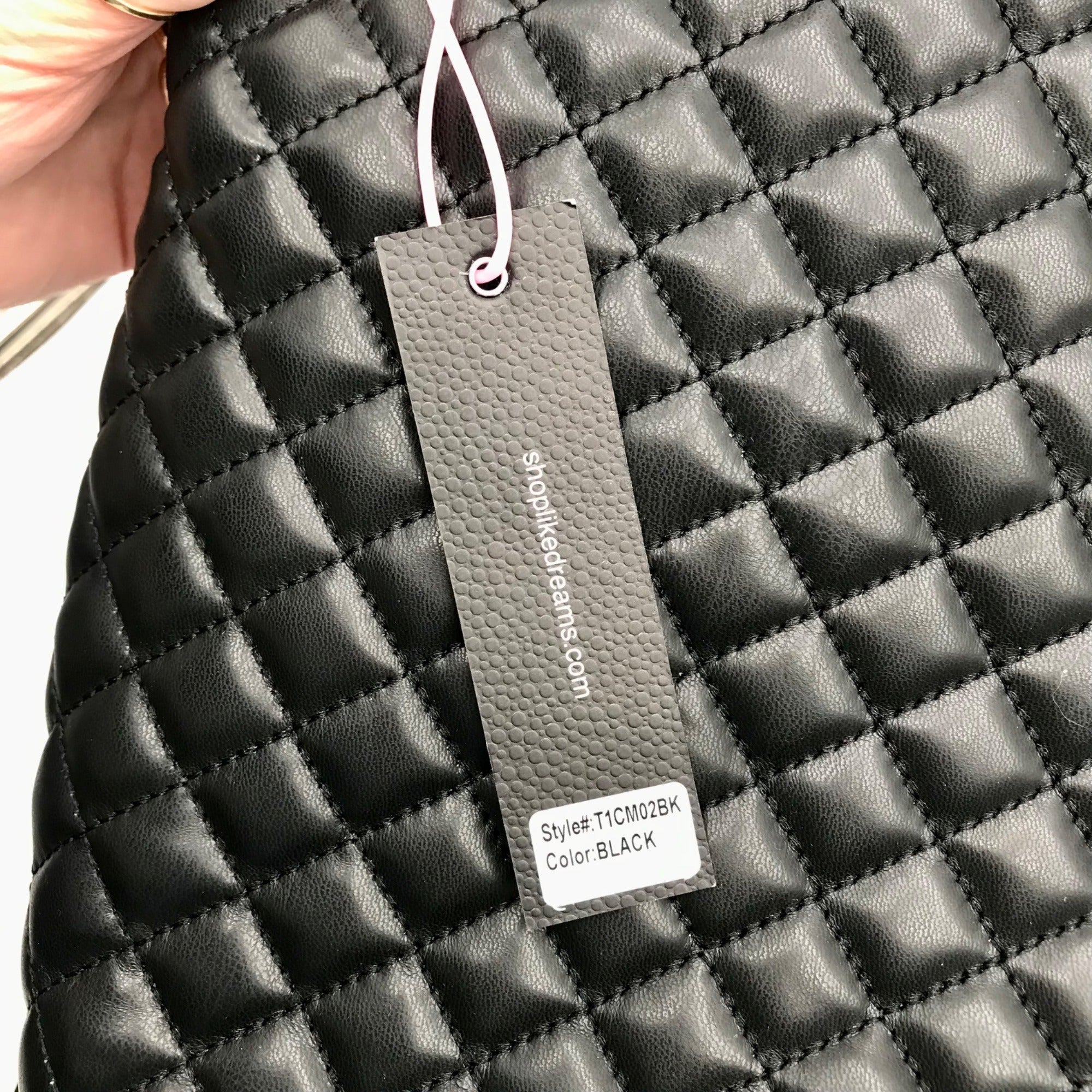 Like Dreams Black Quilted Juliet Medium Crossbody Bag