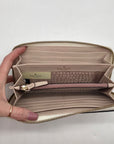 Kate Spade White and Tan Pebbled Leather Grove Street Neda Wallet