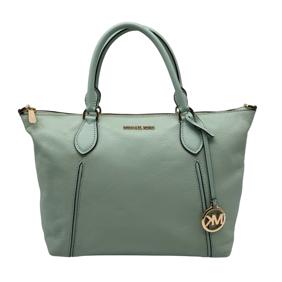 Michael Kors Mini Green Pebbled Leather Lenox Shoulder Bag