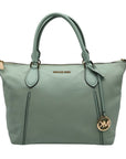 Michael Kors Mini Green Pebbled Leather Lenox Shoulder Bag
