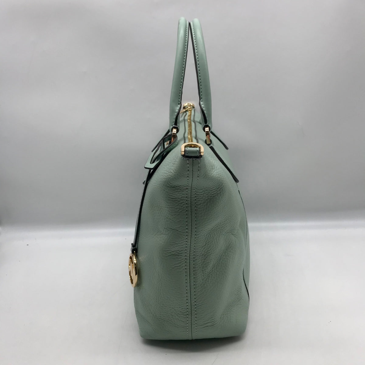 Michael Kors Mini Green Pebbled Leather Lenox Shoulder Bag
