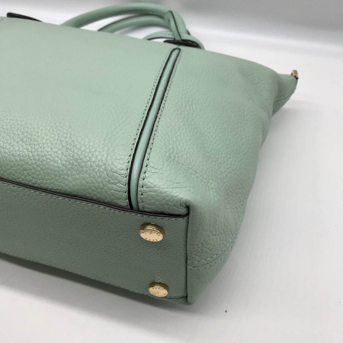 Michael Kors Mini Green Pebbled Leather Lenox Shoulder Bag