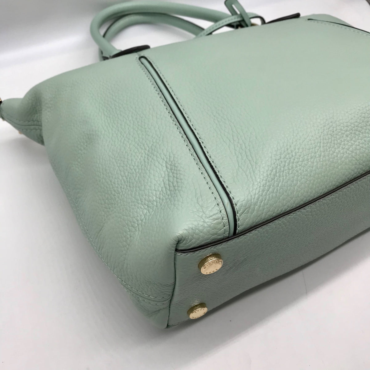 Michael Kors Mini Green Pebbled Leather Lenox Shoulder Bag