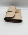 Coach Beige Embossed Leather Grace Wallet