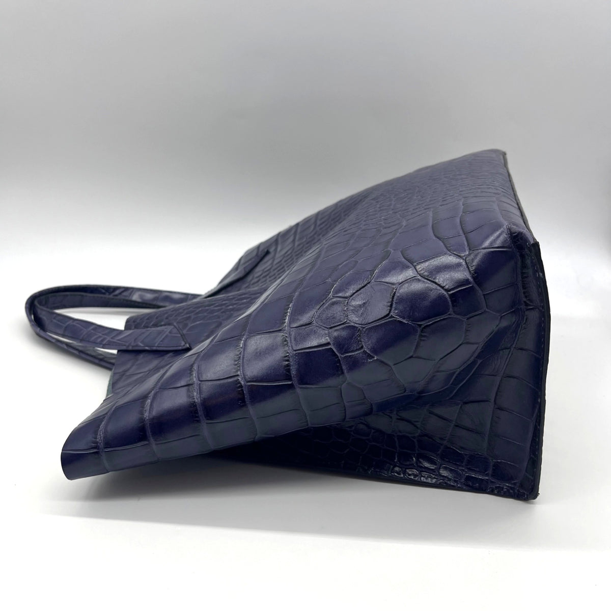 Furla Deep Violet Croc-Embossed Leather Tote Bag